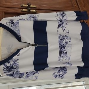 Blue & White "Exclusive" blouse
